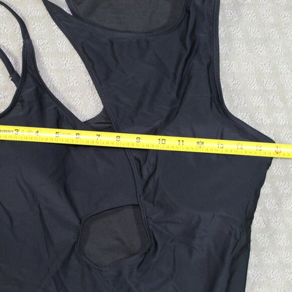 NWT Hilinker Size XL Swimsuit High Waisted Monikin One Piece Black Swimsuit - Picture 5 of 6